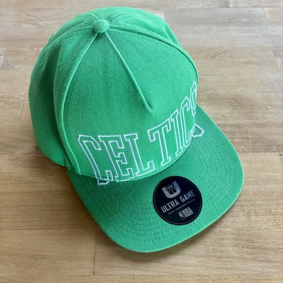 Ultra Game NBA Basketball Boston Celtics Snapback Adjustable Hat Cap Green NWOT - Picture 3 of 7